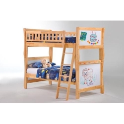 Downey Sleep Center Night & Day Furniture™ Scribble Natural Finish Twin/Twin Bunk Bed 1484