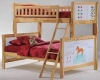 Downey Sleep Center Night & Day Furniture™ Scribble Natural Finish Twin/Twin Bunk Bed 1484